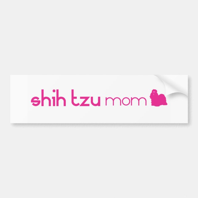 Shih Tzu Mum Bumper Sticker (Front)