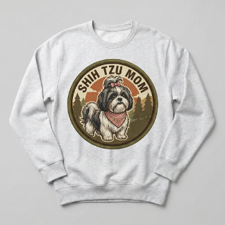 Shih Tzu Mum Crewneck Shih Tzu Dog Mum Gift Sweatshirt