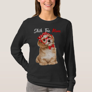 Shih Tzu Mum Quilt Svg For Men Dad Alignm T-Shirt