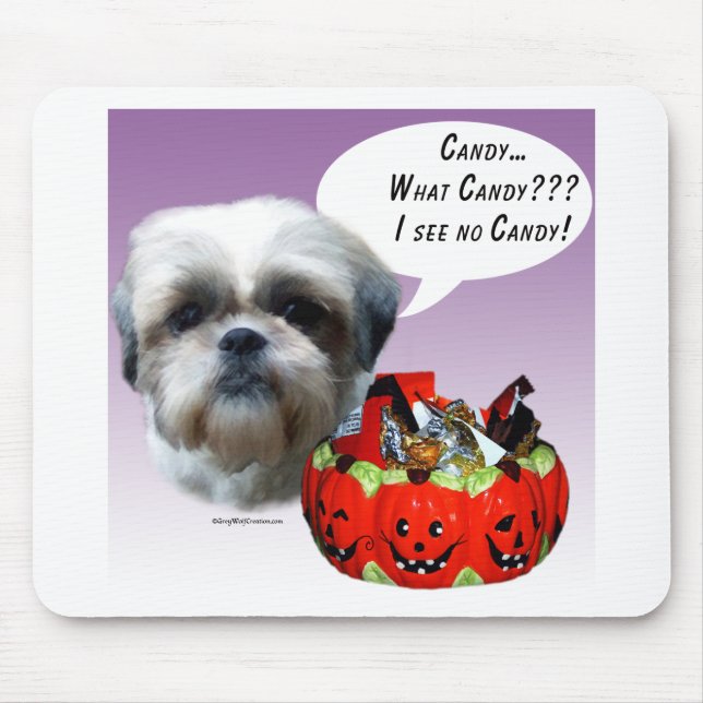 Shih Tzu (natural) Halloween Candy Mouse Mat (Front)
