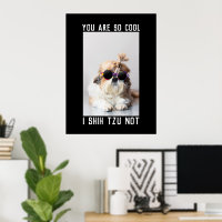 Shih Tzu Not fun cute dog lovers Custom Photo text