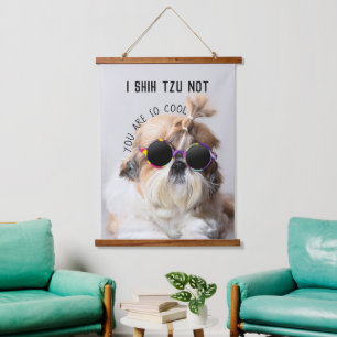 Shih Tzu Not fun cute dog lovers Custom Photo wall Hanging Tapestry
