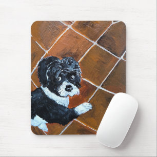 Shih Tzu on Terrace Painting by Alfred Fox Mouse Mat
