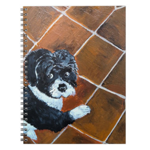 Shih Tzu on Terrace Painting by Alfred Fox Notebook