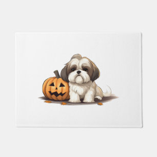 Shih Tzu on the theme of halloween Day Doormat