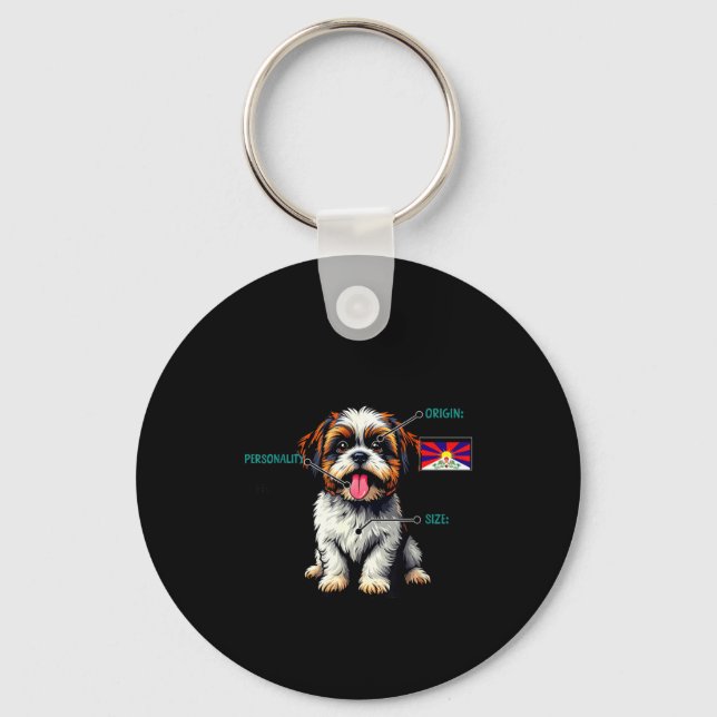 Shih Tzu Owner Funny Shih Tzu Lover  Key Ring (Front)