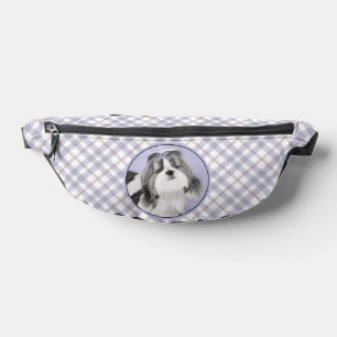 Shih Tzu Painting Black & White Original Dog Art Bum Bags