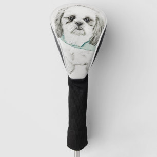 Shih Tzu Painting - Cute Original Dog Art Golf Head Cover