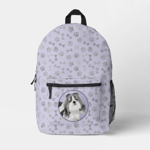 Shih Tzu Painting - Cute Original Dog Art Printed Backpack