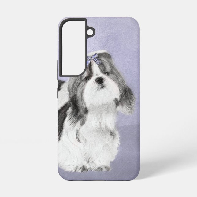 Shih Tzu Painting - Cute Original Dog Art Samsung Galaxy S22 Case (Back)