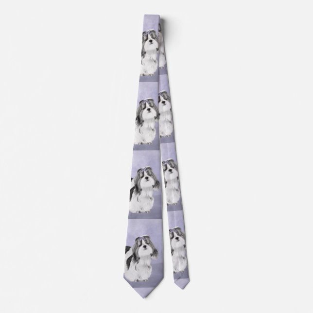 Shih Tzu Painting - Cute Original Dog Art Tie (Front)