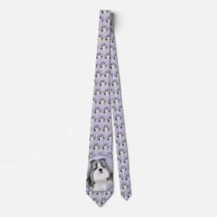 Shih Tzu Painting - Cute Original Dog Art Tie
