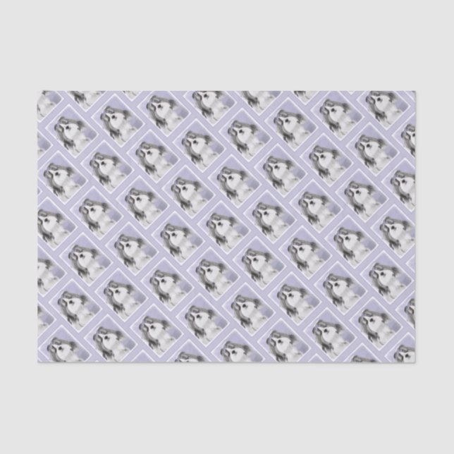 Shih Tzu Painting - Cute Original Dog Art Tissue Paper (Front)