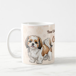 Shih Tzu Pattern Mug – Cute Small Dog Illustration
