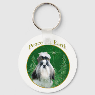 Shih Tzu Peace on Earth Keychain
