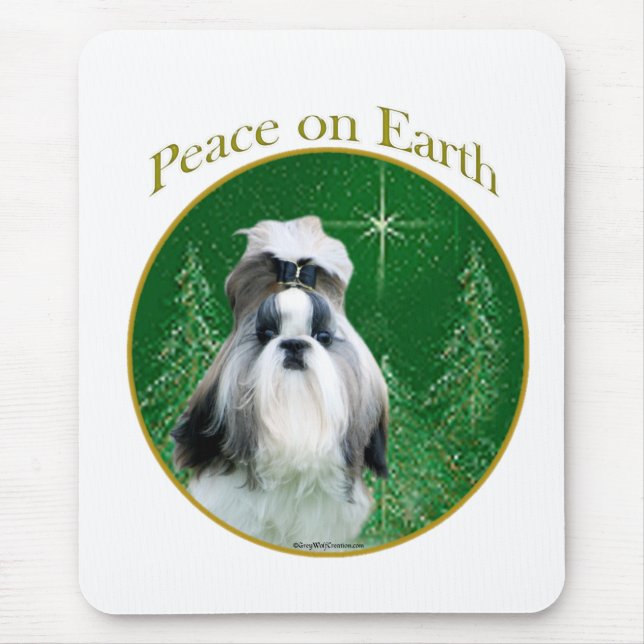 Shih Tzu Peace on Earth Mouse Mat (Front)