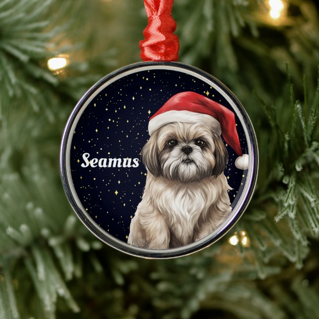 Shih Tzu Personalised Christmas Ornament (Tree)