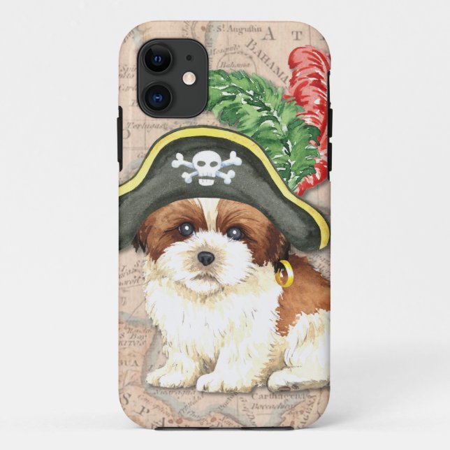 Shih Tzu Pirate Case-Mate iPhone Case (Back)