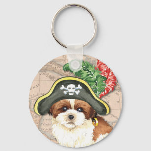Shih Tzu Pirate Key Ring