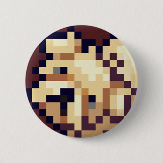 Shih-tzu pixelart 6 cm round badge