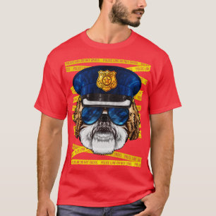 Shih Tzu Police Officer Policeman Funny Police Dog T-Shirt