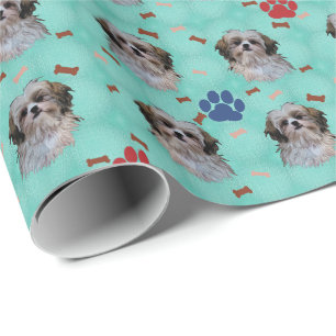 Shih Tzu Portrait Wrapping Paper