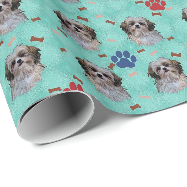 Shih Tzu Portrait Wrapping Paper (Roll Corner)