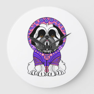 Shih Tzu Princess Large Clock