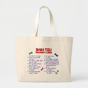 SHIH TZU Property Laws 2 Large Tote Bag