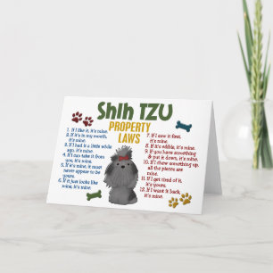 Shih Tzu Property Laws 4 Card