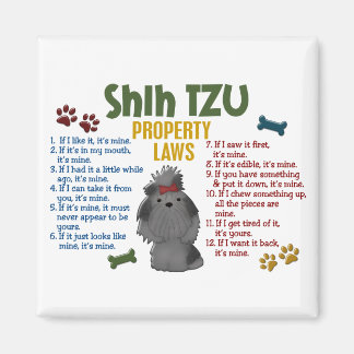 Shih Tzu Property Laws 4 Magnet