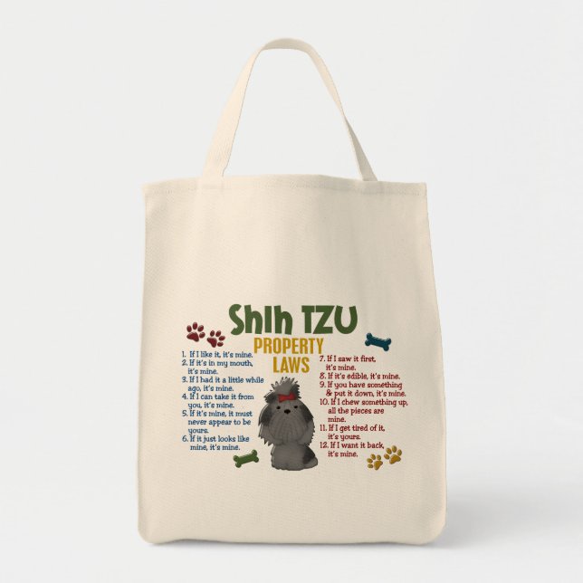 Shih Tzu Property Laws 4 Tote Bag (Front)
