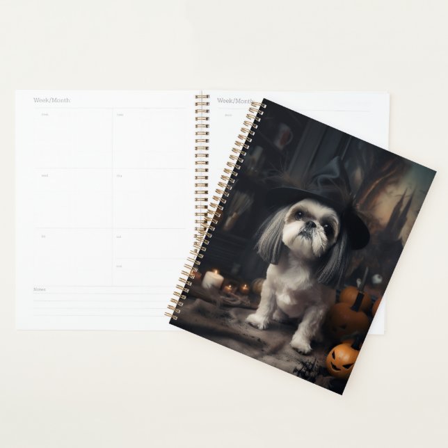 Shih Tzu Pumpkins Halloween Scary  Planner (Display)
