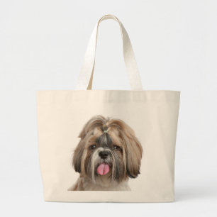 Shih Tzu Puppy Beach Beach Canvas Tote Bag