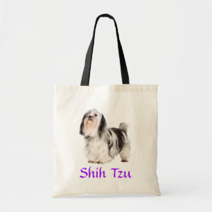 Shih Tzu Puppy Beach Canvas Tote Bag