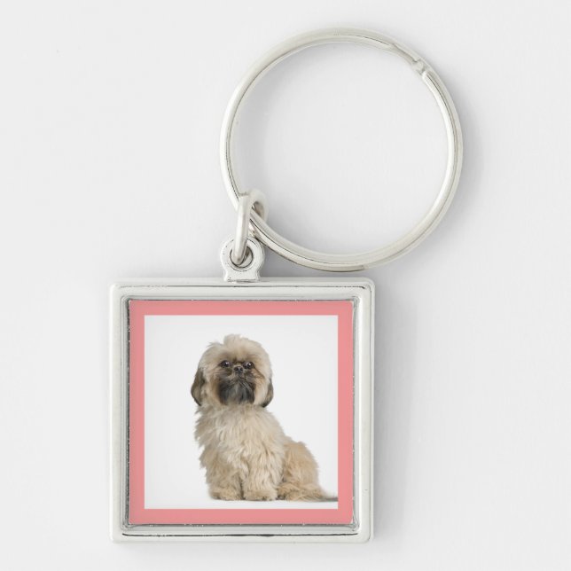 Shih Tzu Puppy Dog Custom Keychain (Front)