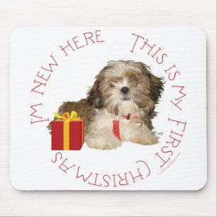 Shih Tzu Puppy First Christmas Mouse Mat