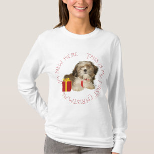 Shih Tzu Puppy First Christmas T-Shirt