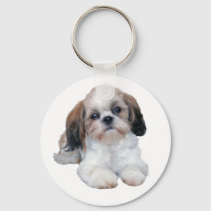 Shih Tzu Puppy Keychain
