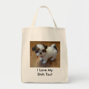 Shih Tzu Puppy Tote Bag