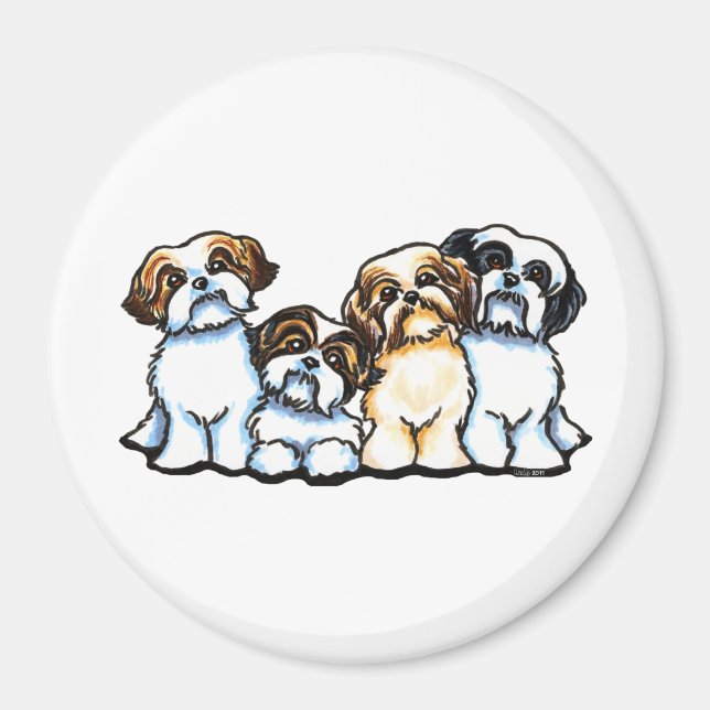 Shih Tzu Quartet Magnet (Front)