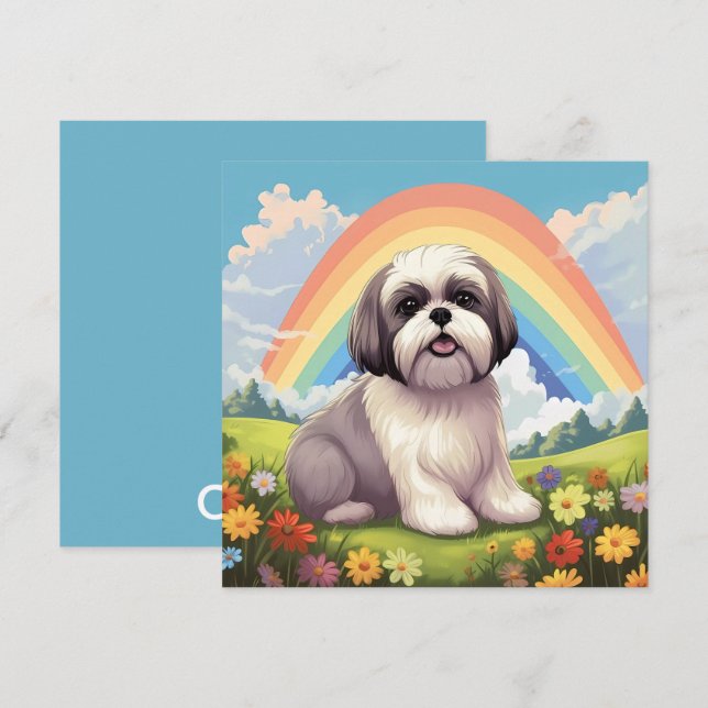 Shih Tzu Rainbow Bridge Custom Dog Name Sympathy (Front/Back)