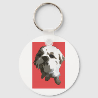 Shih Tzu (red) Key Ring