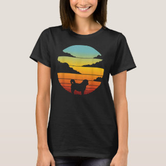 Shih Tzu Retro Vintage 60s 70s Sunset Dog Men Wom T-Shirt