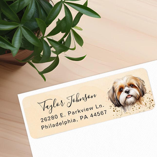 Shih Tzu Return Address Label (Creator Uploaded)