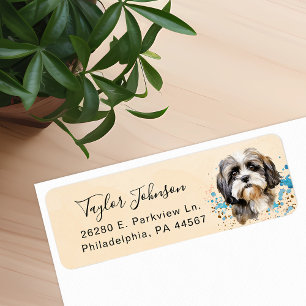 Shih Tzu Return Address Label