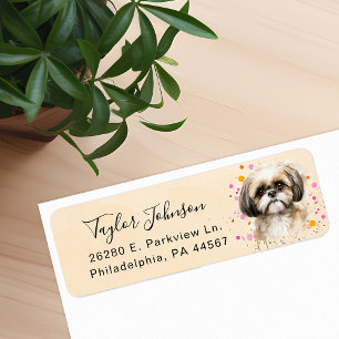 Shih Tzu Return Address Label