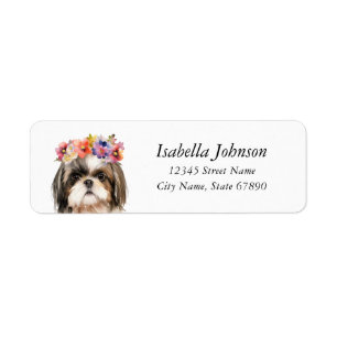 Shih Tzu Return Address Labels