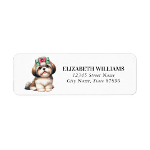 Shih Tzu Return Address Labels