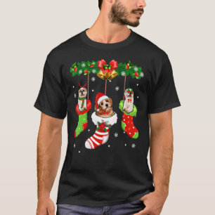 Shih Tzu Santa Christmas Costume Socks Dog Xmas T-Shirt